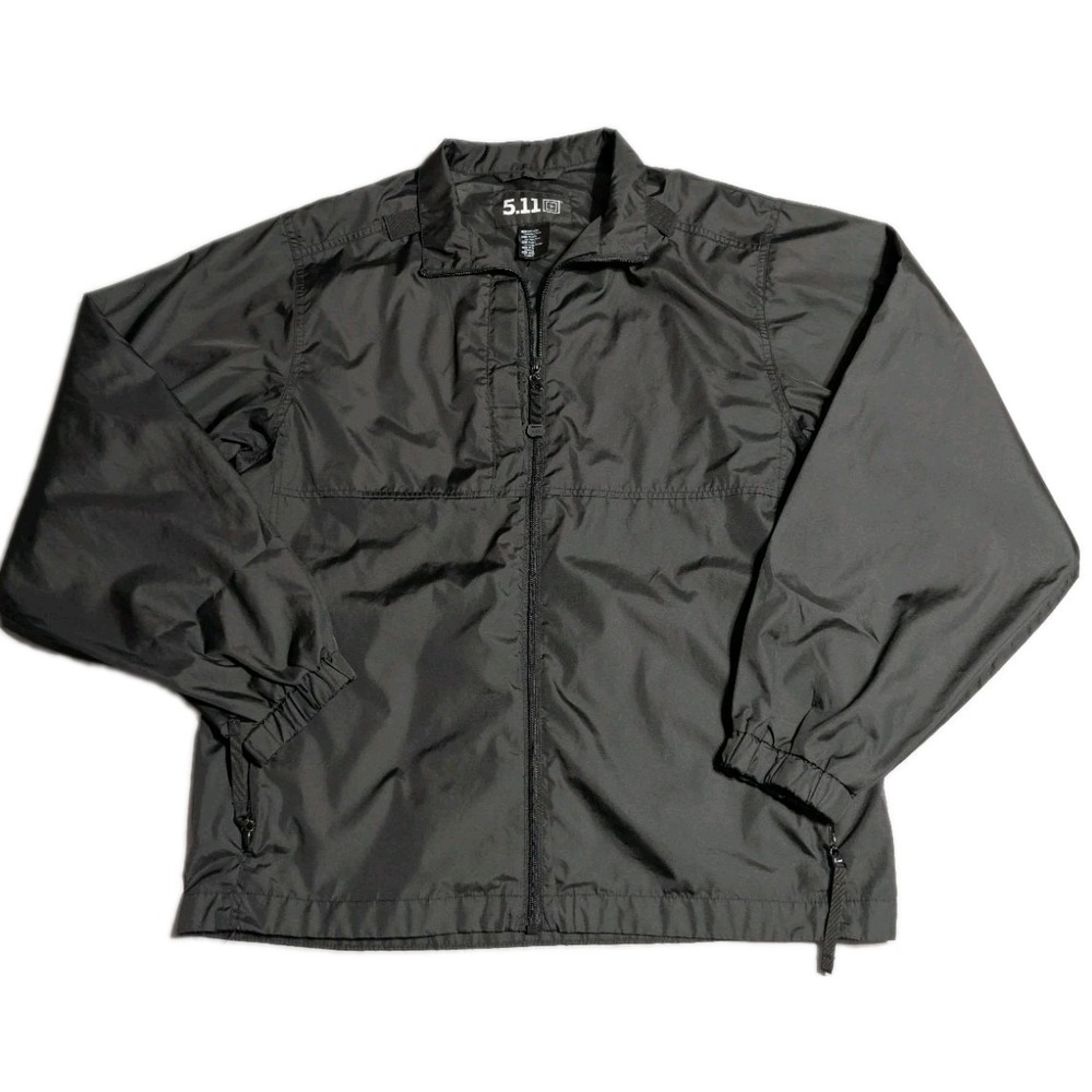 5.11 Tactical Packable Jacket Mens Medium Black Full Zip Lightweight Windbreaker